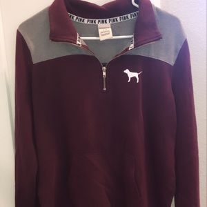 Pink/ VS Medium maroon and white sweatshirt
